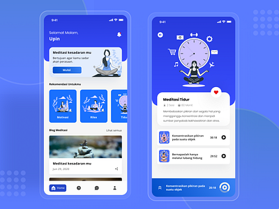 Meditation Music Exploration design mobile mobile ui ui ui ux uiux ux