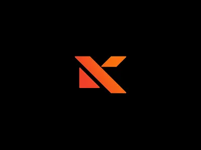 K logotype brand identity branding design flat logo