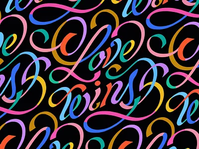 Love Wins handlettering illo lettering love lovewins pattern script superniceletters typography