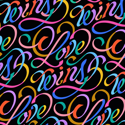 Love Wins handlettering illo lettering love lovewins pattern script superniceletters typography