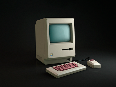 macintosh 1984 3d model 3d 3dmodel aftereffects branding cinema4d design icon photoshop ui ux