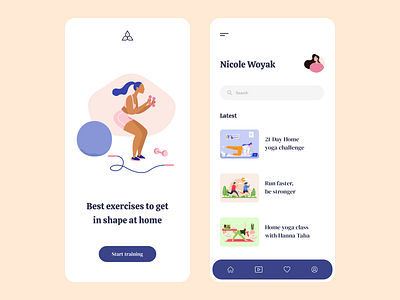 Sport mobile app account app article details filter illustraion logo menu mobile app onboarding plan product page profile reviews settings subscription video