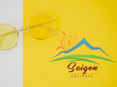 SAIGON HOLIDAYS LOGO branding design illustration logo vector