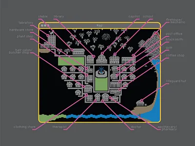 map design illustration map pixels