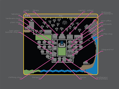 map design illustration map pixels