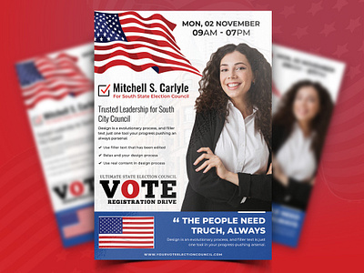 Political Campaign Flyer by DigitalHeaps on Dribbble