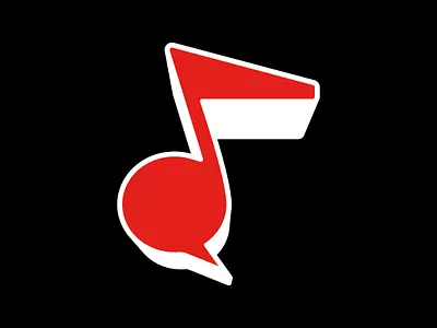 Music Quote abstract icon identity logo music note quotes