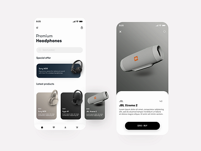 Headphone Store Animation 🔊 animation animation design app app ui branding clean design ecommerce icon illustration letter logo minimalist store ui userinterface ux web web design website