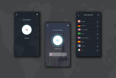 VPN app branding design illustration logo ui ui design uidesign ux vpn vpn app web