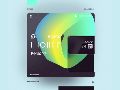 MiniDisc branding illustration logo minidisc minimal photoshop simple sony typography