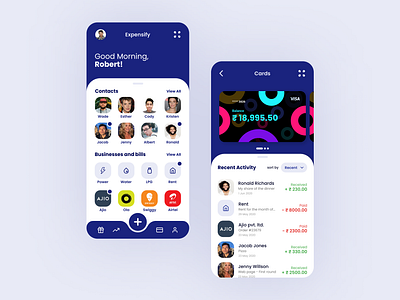 Expensify - Digital payments app bank credit card debit card expense expense manager expense tracker expenses money payment ui ui ux ui design uidesign uiux uiuxdesign