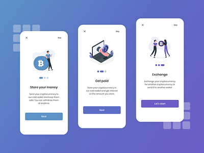 Crypto Saving App Onboarding 10ddc app calming design logo minimal mobile typography ui ui ux ux