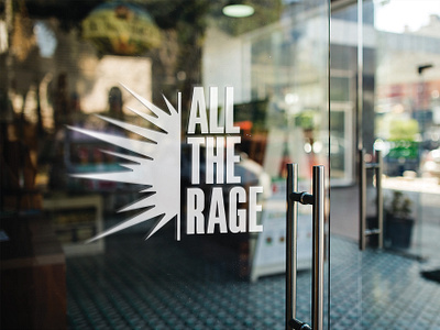 All The Rage brand identity logo design signage typography