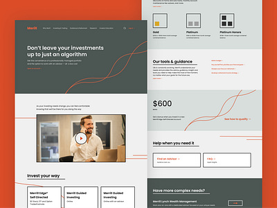 Merill Landing Page Concept bank concept design concept desktop finance financial fintech investing investment landing landing design landing page landingpage ui web web design webdesign website design