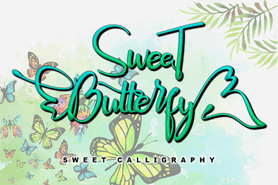 Sweet Butterfly design font fontandroid fontdesign fontstyle graphicdesign handlettering handwritten lettering popularfont typography