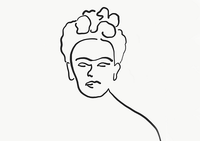 Abstract Line Work of Frida Kahlo design frida kahlo illustration linework