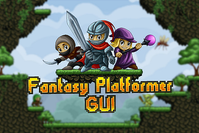 Fantasy Platformer Game Interface 2d design fantasy game assets gamedev gui indie game interface design ui