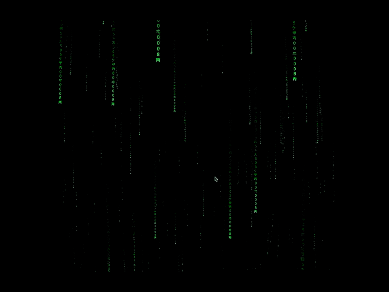 Codepen • 002 effect interaction javascript matrix web webgl