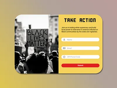 DailyUI 001 Sign Up Form blacklivesmatter dailyui ui