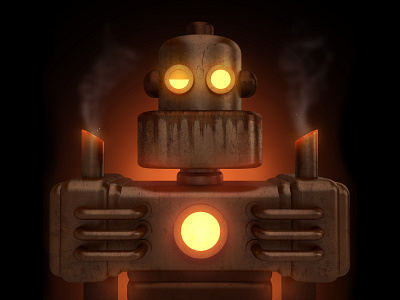 Robot VIII 3d 3d art 3dsmax art cartoon character computer concept cute cyborg futuristic machine mechanic model render retro robot science scifi technology