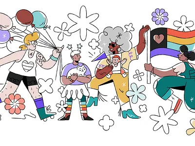 🏳️‍🌈 Happy Pride 2020! 🏳️‍🌈 2020 celebration character gusto illustration loveislove people pride