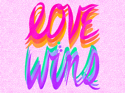 Love Wins design digital illustration digitalart drawing equality goodtype goodtypetuesday handlettering illustration lgbtq love love wins pride pride 2020 pride month procreate typography