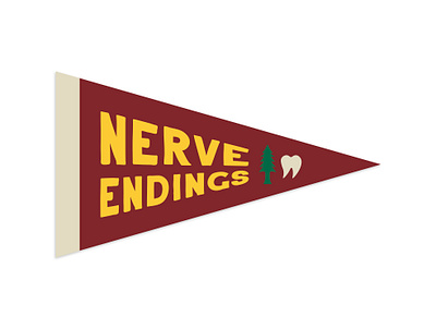 Nerve Endings Pennant badge design branding design illustration illustrator logo design outdoor design pennant pennants