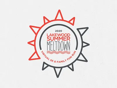 Lakewood Summer Meltdown badge design branding design illustrator logo design