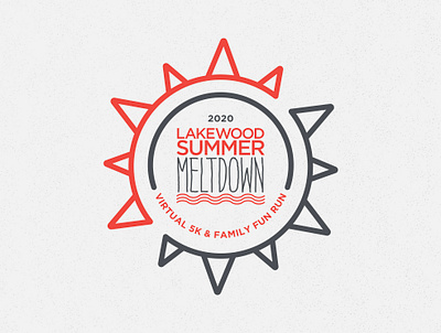 Lakewood Summer Meltdown badge design branding design illustrator logo design