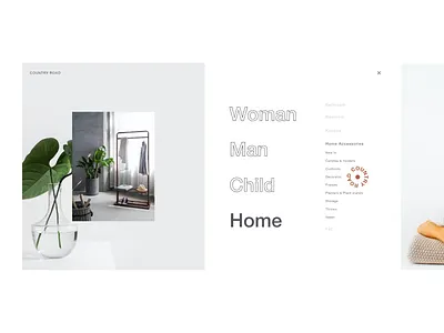 Country Road Concept UI Menu design interaction design menu menu design minimal minimalist navigation design typography ui ui design ux web web design website design