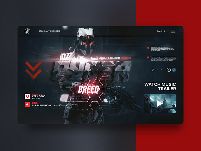 Cyber Breed - Landing Page art artwork collage concept art design illustraion landing page layout photoshop sci fi ui ux web design website