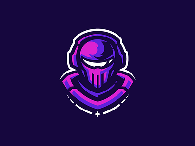 Space Warrior Mascot Logo (Up for sale) astronaut astronaut logo gamer gamer logo mascot mascot logo soldier logo space space logo star warrior