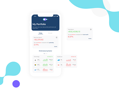 My Stock Portfolio_Mobile Concept finance iphone x mobile app mobile ui portfolio stock