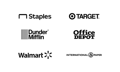 Competitors brand brand design brand identity branding design dunder mifflin logo logotype rebrand rebranding redesign redesign concept redesigned the office visual identity