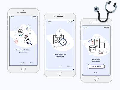 App Healthcare - Day 01 - #10ddc 10days 10daysdesignchallenge 10ddc agenda app challenge design doctor figma healthcare healthcare app illustration medecine nurse search ui walkthrough