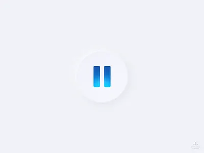 Pause Button (Light) button lightmode neumorphism pause