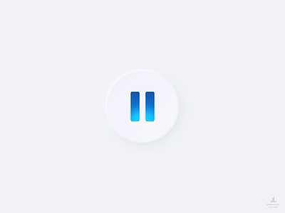 Pause Button (Light) button lightmode neumorphism pause