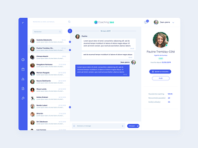 Chat | LMS | Coaching 360 app chat chat app coach coaching lms ui ui ux ui design ux design web app