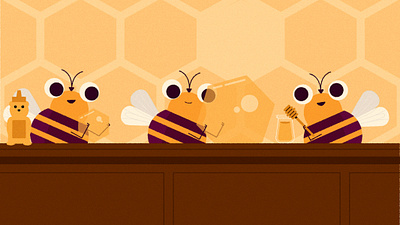 Bees bees bugs character character design childrens book childrens illustration education hive illustration illustrator insect kid lit kidlitart texture vector