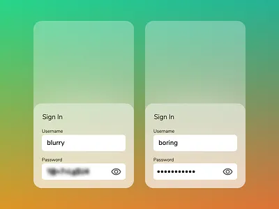 Blurry Password Input Concept blur form html html5 login password secret ui