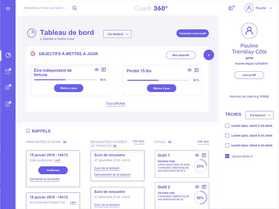 wireframe | Dashboard | Client view | App LMS app marvel prototype ux ux design web app wireframe