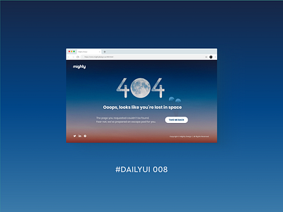 Day 8 - Daily UI Challenge - 404 Screen 404 dailyui design figma photoshop sketch ui ux