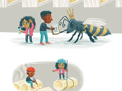 Inside the hive bee book children honey honeybee honeycomb illustration kidlit kidlitart kids picture book