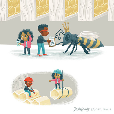 Inside the hive bee book children honey honeybee honeycomb illustration kidlit kidlitart kids picture book