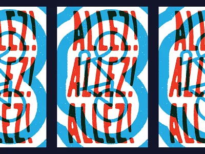 Allez! bicycle bike design illustration overprint poster tourdefrance typography vector