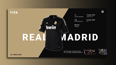 Ui for Real madrid jercy banner brand design illustration jercy real madrid