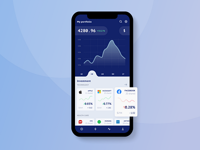 Stock market portfolio interaction design interfacedesign mobile app mobile app design mobile ui stock ux