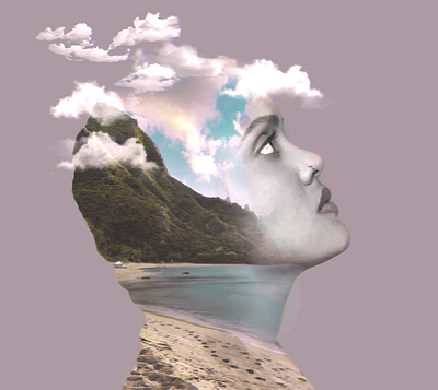 Day Dreaming! adobe beach beautiful clouds creative daydream design flat flat design graphic graphicdesign graphicwork illustration overlay photomanipulation photoshop trippy visual