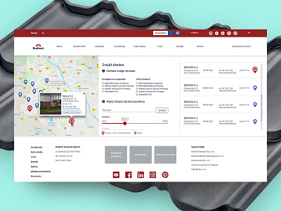 Budmat dealer finder budamt dealer desktop list map roof rwd search steps ui ux web website