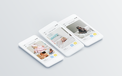 Baby's album APP UI mockup album app app ui design flat illustration illustrator interaction ui ux